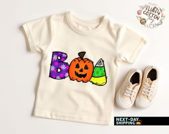 Boo Doodle Halloween Shirt, Pumpkin, Candy Corn, Kids Tee