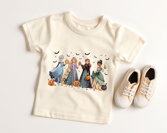 Disney Princess Halloween 2025 Girls Kids Shirt, Spooky Els Shirt, Disney Halloween Shirt, Princess Boo Halloween Shirt, Pumpkin Spooky Kids