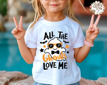 Toddler Halloween Shirt, All the Ghouls Love Me, Funny Kids Tee
