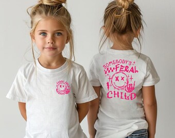 Funny Feral Child Shirt, Trendy Kids Tee