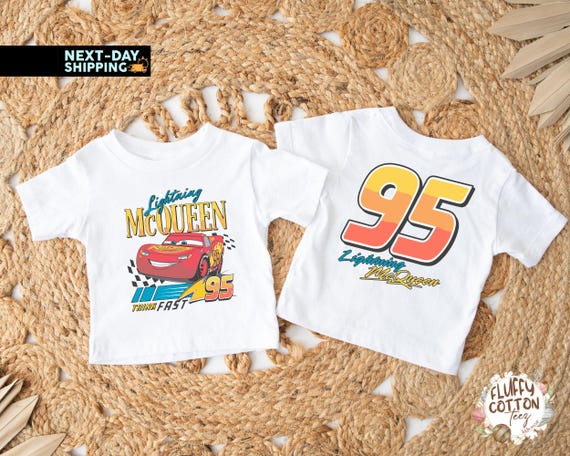 Lightning McQueen Retro Kids Shirt, Two Sided McQueen Kids Shirt, Disney Pixar Cars Toddler Shirt, Disney Cars Kids Sweatshirt
