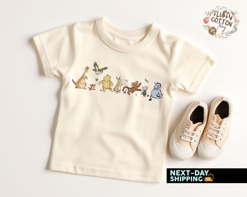 Retro Winnie The Pooh And Friends Toddler Shirt, Disney Pooh Shirt, Pooh Bear Shirt, Winnie The Pooh Baby Bodysuit, Disney Family Sweatshirt
