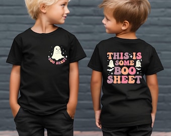 Retro Ghost Halloween T-Shirt - This is Some Boo Sheet