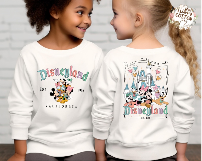 Disneyland Est. 1955 Kids Shirt - Disneyworld Toddler T-shirt - Sweatshirt for Children - Mickey And Friends Sweater