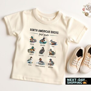 Ducks of North America Toddler Shirt - Wild Ducks Tee - Cute Waterfowl Natural Kids Shirt