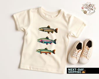 Three Fish Toddler Shirt | Summer Fishing Outfit