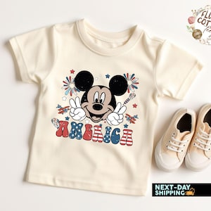 Disney America Kids Shirt - Mickey 4th Of July Toddler Tee - Independence Day Kids Sweatshirt