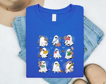 Math Teacher Ghost Halloween T-Shirt, Kids Back to School