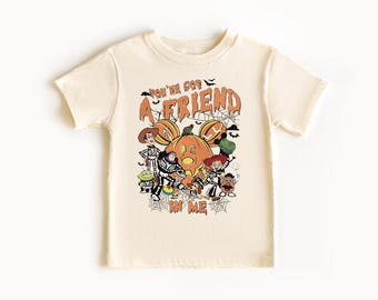 Camiseta de calabaza de Halloween de Toy Story de Disney, camiseta de esqueleto de Toy Story "Tienes un amigo en mí", camiseta de Toy Story Land para Halloween, regalo de Halloween
