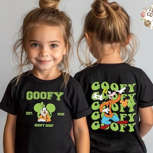 Disney Goofy Shirt, Goofy Sweatshirt, Two-Sided Disney Shirt, Disney Vacation, Retro Goofy Sweater, Disney Shirt, Front and Back Kids Shirt