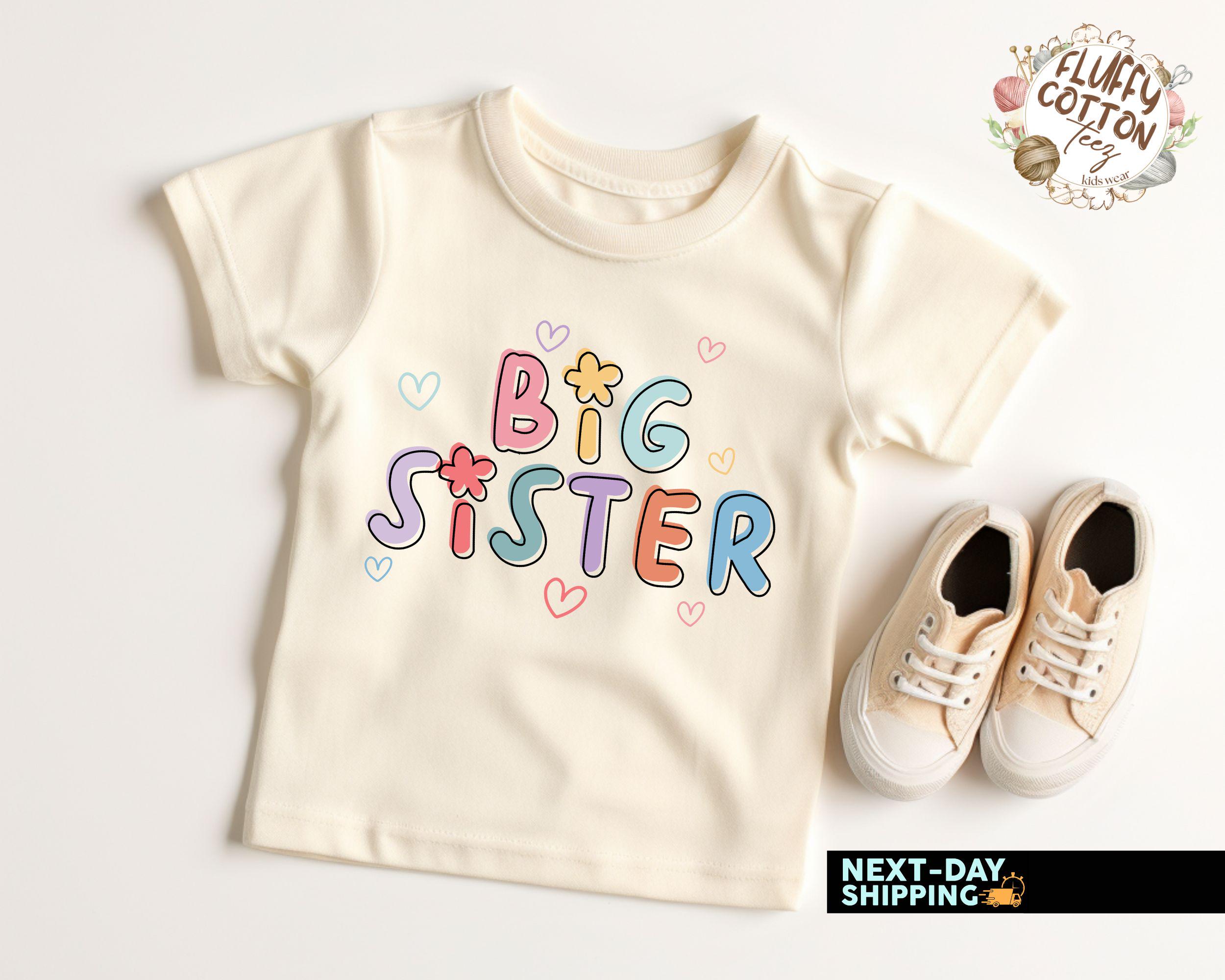 Big Sister Toddler Shirt - Cute Announcement Kids Shirt - Big Sister Gift