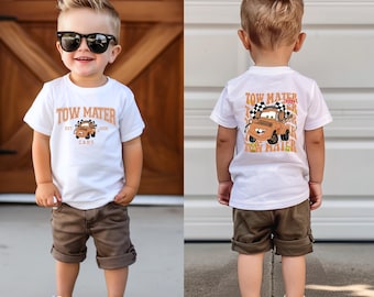 Tow Mater Front and Back Toddler Shirt, Disney Cars Toddler Shirt, Kids Disney Shirt, Tow Mater Shirt,Disney Pixar Cars Shirt,Lightning Cars