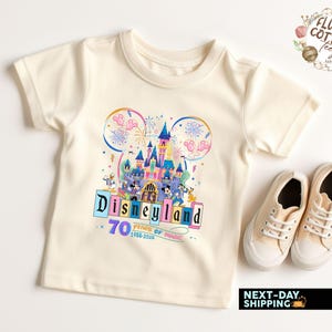 Retro Disneyland 70th anniversary 1955-2025 shirt, 70 years of magic shirt, Disneyland family vacation 2025 shirt, Platinum celebration Tee