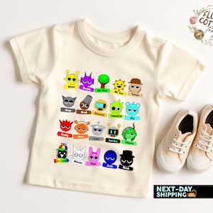 Sprunki Game Shirt, Sprunki Fan Tee, Sprunki Shirt for Boy, Roblox Cool Game Tee, Sprunki Fan Merch, Sprunki Owakcx Tshirt, Kids Popular Tee