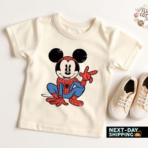 Spiderman Mickey Toddler Shirt, Boys Disney Shirt,Mickey Mouse Tee,Disney Family Matching Tee,Birthday Gift for Kids,Disneyland Kids Sweater