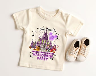 Disney Halloween Party 2025 Shirt, Mickey Not No Scary Halloween Party 2025, Disney Halloween Trip Shirt, Mickey And Friends Halloween Tee