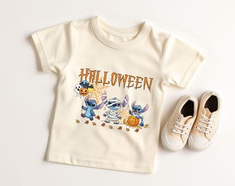 Funny Stitch Kids Halloween Shirt, Kids Halloween Gift, Disney Stitch Halloween Toddler Tee, Disney Halloween Kids T-shirt, Stitch Fall Tee