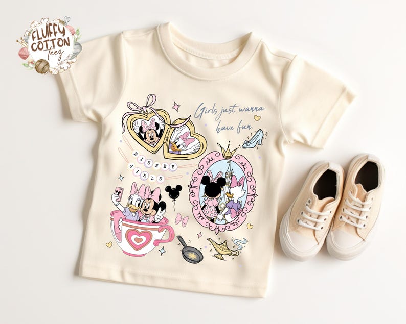 Disney Girls Just Wanna Shirt - Disney Minnie Daisy Kids Sweatshirt - Disneyworld Vacation Toddler Tee