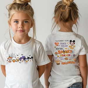 Talk Spooky To Me Front and Back Kids Shirt, Mickey and Friends Halloween Toddler Shirt,Spooky Disney, Toddler or Youth Sweatshirt