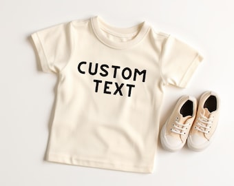 Personalized Toddler T-Shirt, Custom Text Kids Shirt