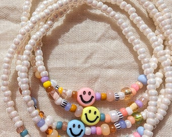 Colorful beaded bracelet SMILEY | Friendship Bracelet | Gift for birth, Mother's Day, birthday | high quality | water resistant