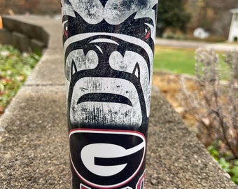 Georgia bulldogs 20oz sublimated tumbler