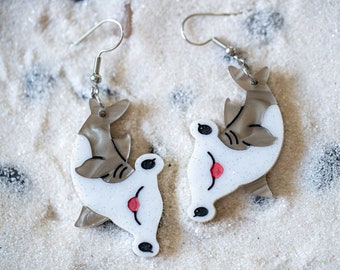 Pendientes acrílicos de tiburón martillo, criaturas marinas, pendientes acrílicos cortados con láser, pendientes de playa, pendientes extraños, pendientes oceánicos, pendientes extravagantes