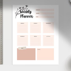 Weekly Planner Printable to Do List, Prioritize Your Task, Weekly ...