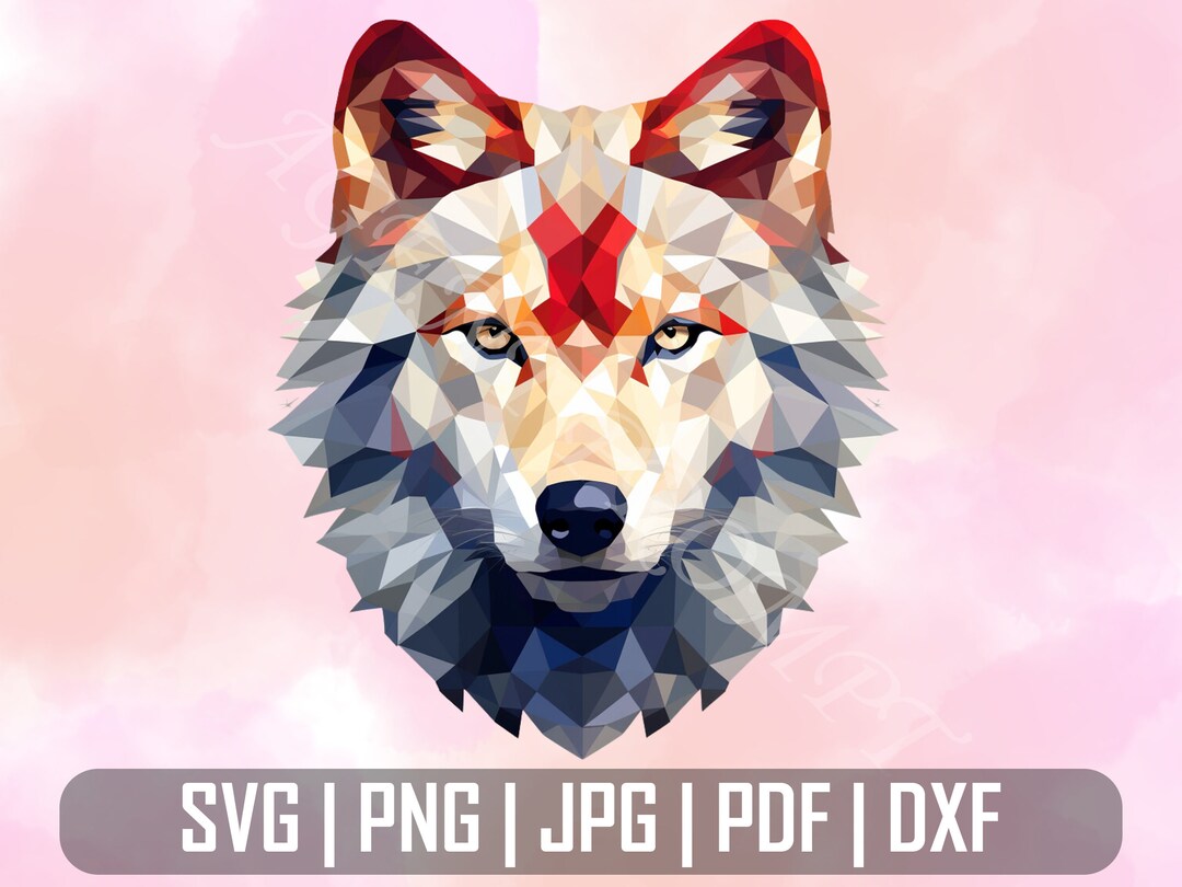 Geometric Wolf SVG Wolf PNG Sublimation for Tshirt / Mug Etsy