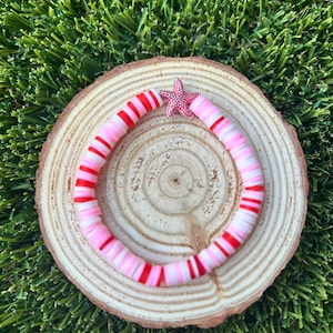 Red & Pink Starfish Bracelet