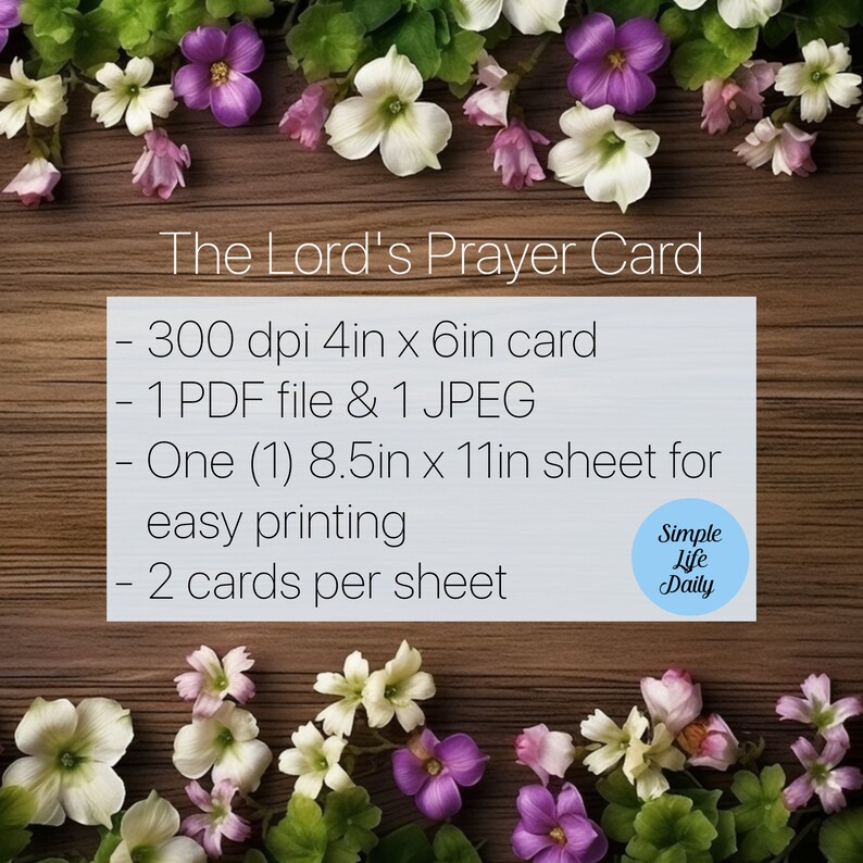 The Lords Prayer ESV Printable 4x6 Digital Download Bible Etsy Australia