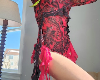 Ruffled Rosebloom bodysuit