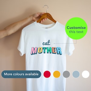 Personalized mother tshirt/ Cat or dog mama shirt / Gift for her / Custom present for wife / Trendy fur baby t-shirt for women / Pet / 0010