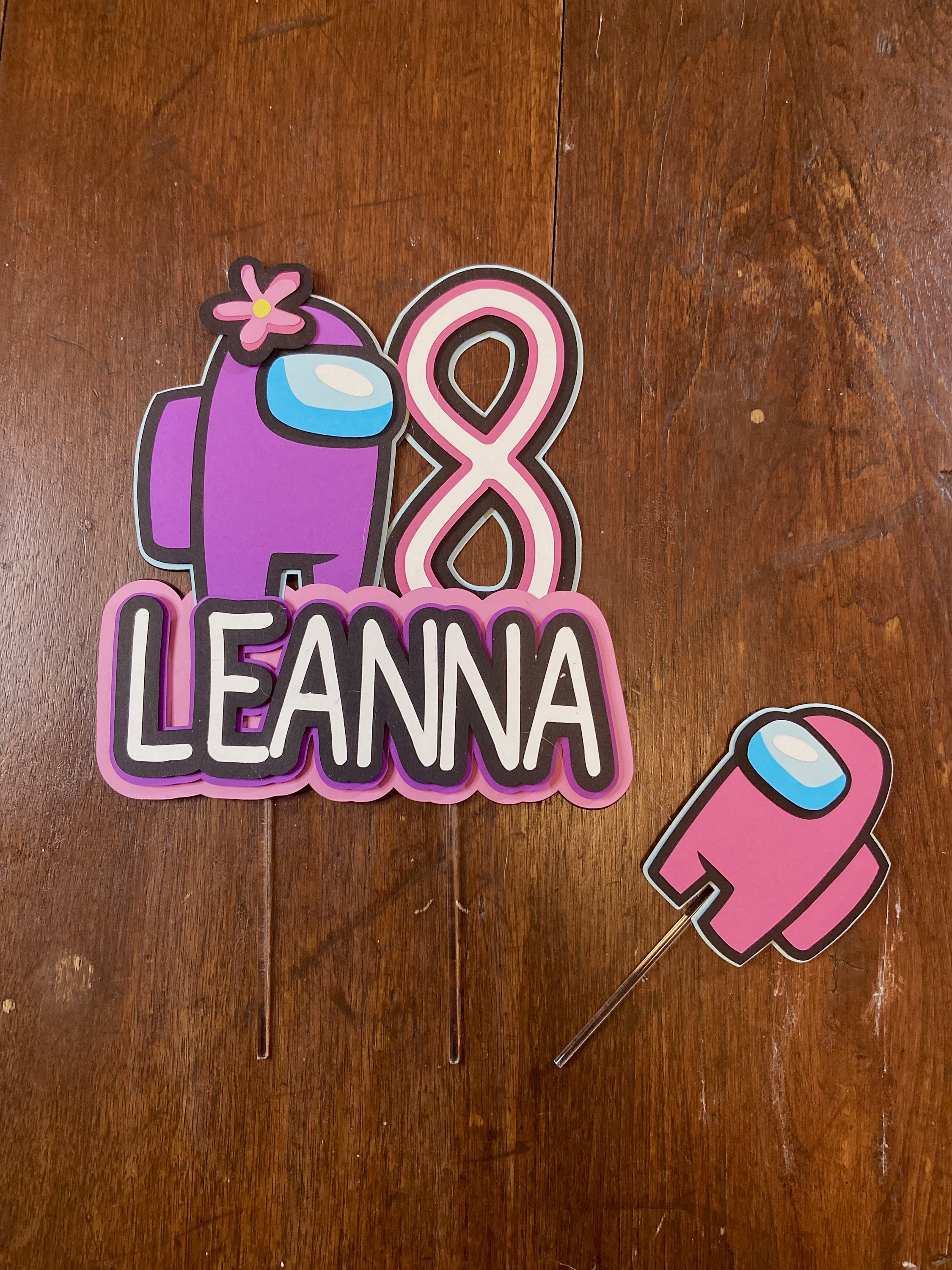 Personalized Among Us Cake Toppers Etsy