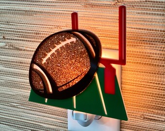 Handgemaakt 3D-nachtlampje &#39;touchdown&#39; | Voetbaldecoratie | Op NFL Superbowl geïnspireerd | Kinderkamerdecoratie | Mannengrot | Sport | Gameday Designs™