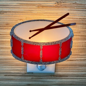 3D Handcrafted Drum Night Light Musical Instrument Inspired Snare Drum Percussion Drummer Gift Drumming Band Gameday Designs™ image 1