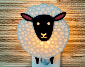 3D Handcrafted "Sheep" Night Night | Kid's Room | Nursery Gift | Animal Decor | Sheep Lamb | Children's Light | Gameday Designs™