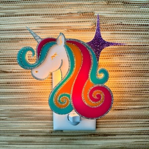 3D Handcrafted &quot;Unicorn&quot; Night Night | Children&#39;s Decor | Girl&#39;s or Boy&#39;s Room | Animal Decor | Kid&#39;s Light | Nursery | Gameday Designs™