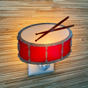 3D Handcrafted Drum Night Light Musical Instrument Inspired Snare Drum Percussion Drummer Gift Drumming Band Gameday Designs™ image 4