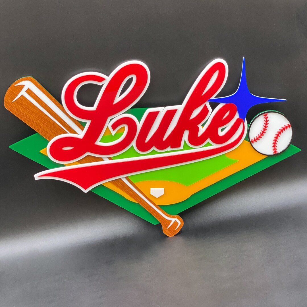 3D Personalized Baseball Name Sign | 