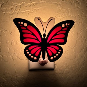 3D Handcrafted Butterfly Night Night Butterflies Light Up Monarch Nature Decor Children's Room Nursery Gift Gameday Designs™ image 7