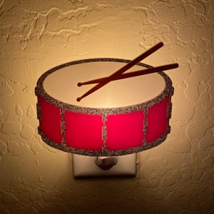 3D Handcrafted Drum Night Light Musical Instrument Inspired Snare Drum Percussion Drummer Gift Drumming Band Gameday Designs™ image 8