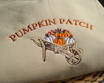 Pumpkin Patch Embroidered Crewneck, Halloween Embroidered Sweatshirt, Pumpkin Crewneck, Vintage Halloween Sweatshirt, Halloween Gift, Unisex