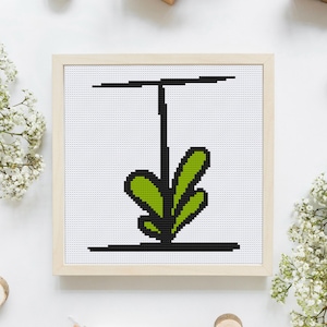 Blumen Buchstabe I, Kreuzstich I Muster, Monogramm I Kreuzstich, Anfangsstickerei, Großbuchstabe Muster, Alphabet Kreuzstichmuster