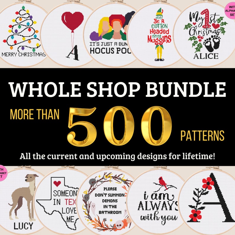 Cross Stitch Pattern, Cross Stitch Bundle, Modern Cross Stitch PDF