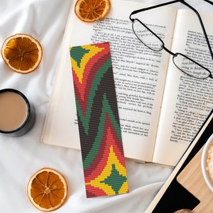 Colorful Abstract Bookmark Cross Stitch Pattern, Bookmark Cross Stitch, Cozy Bookmark Pattern, Counted Cross Stitch, Instant Download PDF