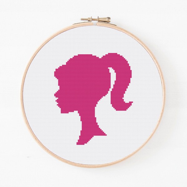 Barbie Cross Stitch Pattern, Funny Cross Stitch, Modern Cross Stitch, Easy  Pattern, Pink Funny Cross Stitch Instant  Download Pattern