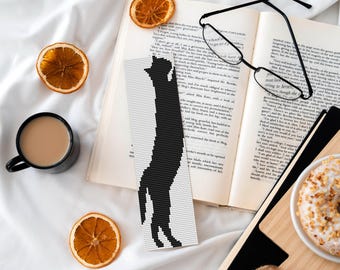 Cat Bookmark Cross Stitch Pattern, Bookmark Cross Stitch, Cat Lover Gift Pattern, Counted Cross Stitch, Instant Download PDF Pattern