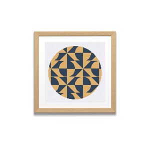 Geometric Abstract Cross Stitch Pattern, Modern Cross Stitch, Geometric ...
