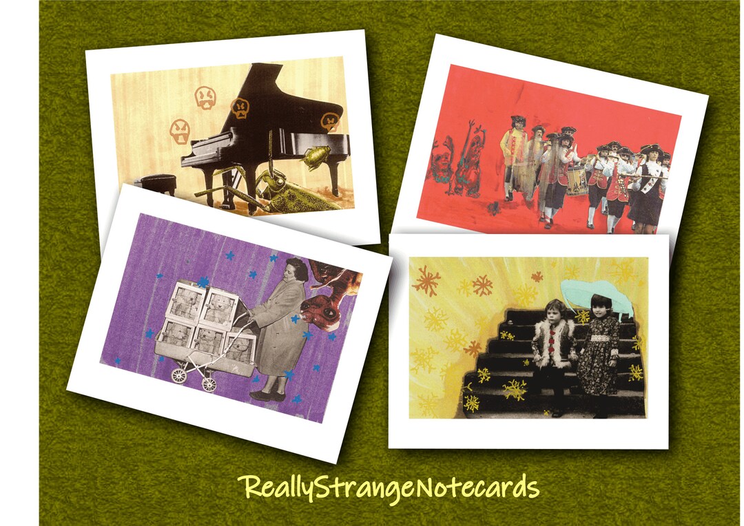 Printable Note Cards-humorous/whimsical...really Strange! - Etsy